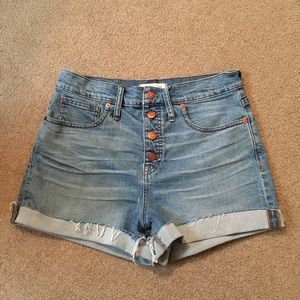 Madewell Button Front Denim Shorts
